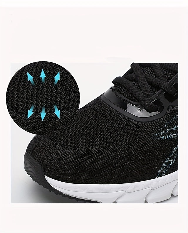 Women's Solid Color Casual Sneakers, Lace Up Comfy Breathable Soft Sole Shoes, Lightweight Low-top Running Shoes plus size