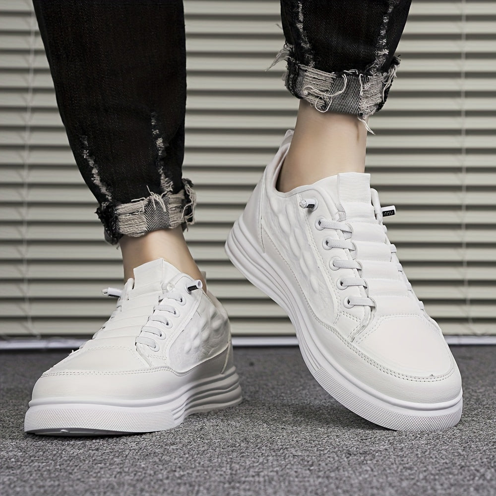 Men's Breathable Crocodile-Embossed Sneakers - Casual & Stylish, Non-Slip Faux Shoes for All Seasons