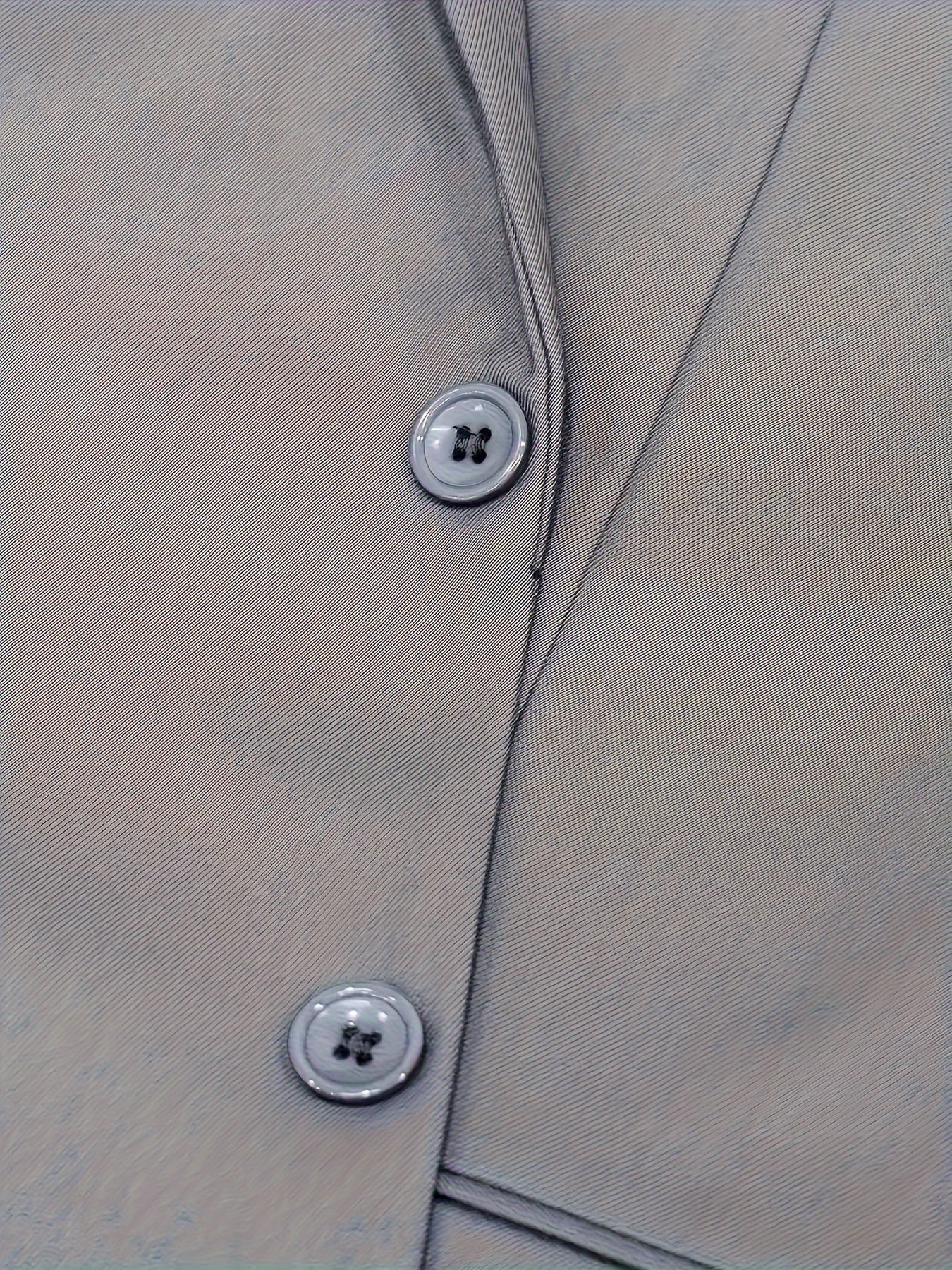 Men'S Solid Color Polyester Work Suit - Classic Lapel Collar, Non-Stretch Fabric, Long Suit Sleeves, Four-Season Versatility, Button-Front Jacket with Pants - Regular Fit Woven Suit Set (80% Polyester, 20% Viscose)