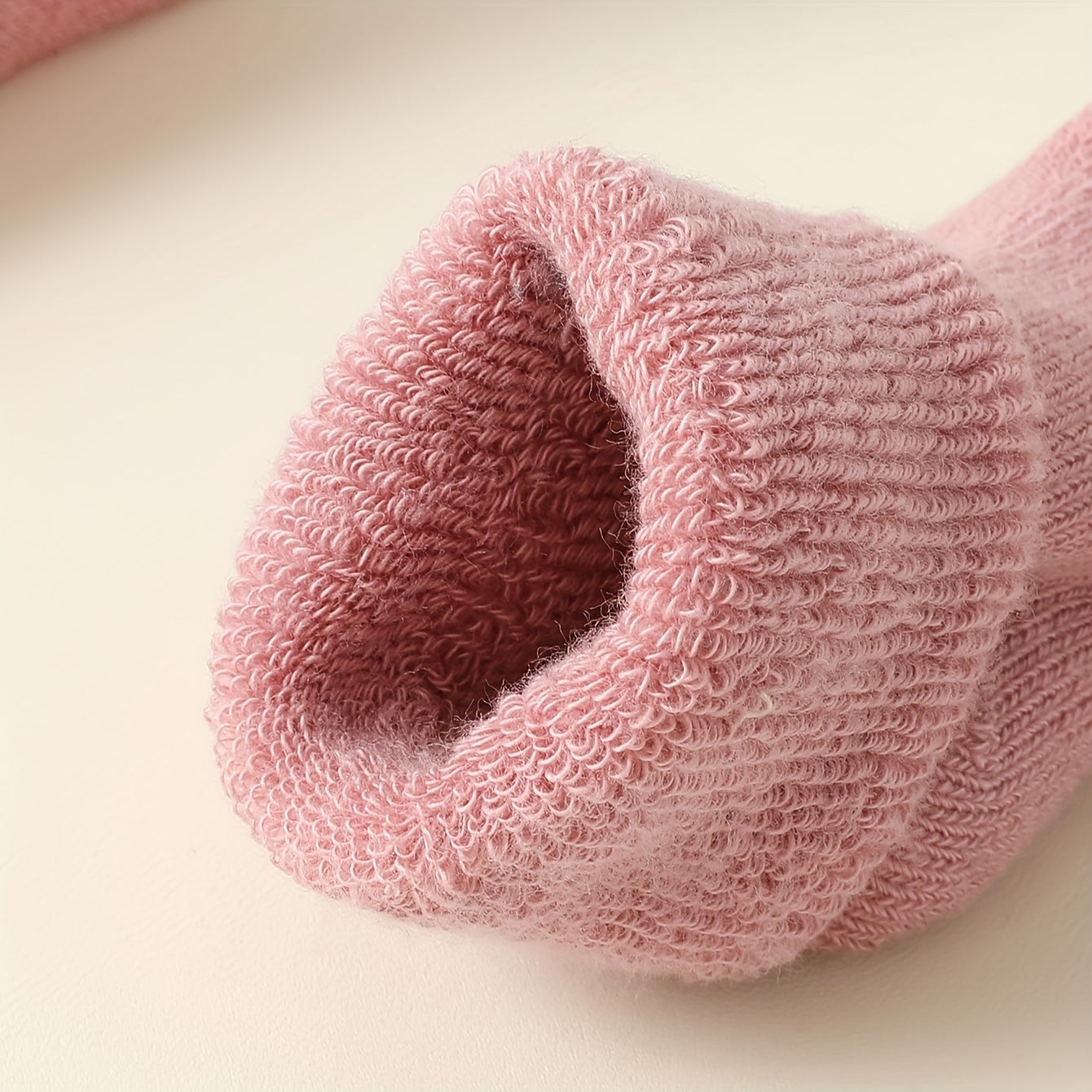 4/8 Pairs of Youngsters's Boys and Girls Socks Autumn and Winter Thickened Warm Youngsters Youngsters Fleece Circle Socks Candy Color Youngsters Short Socks