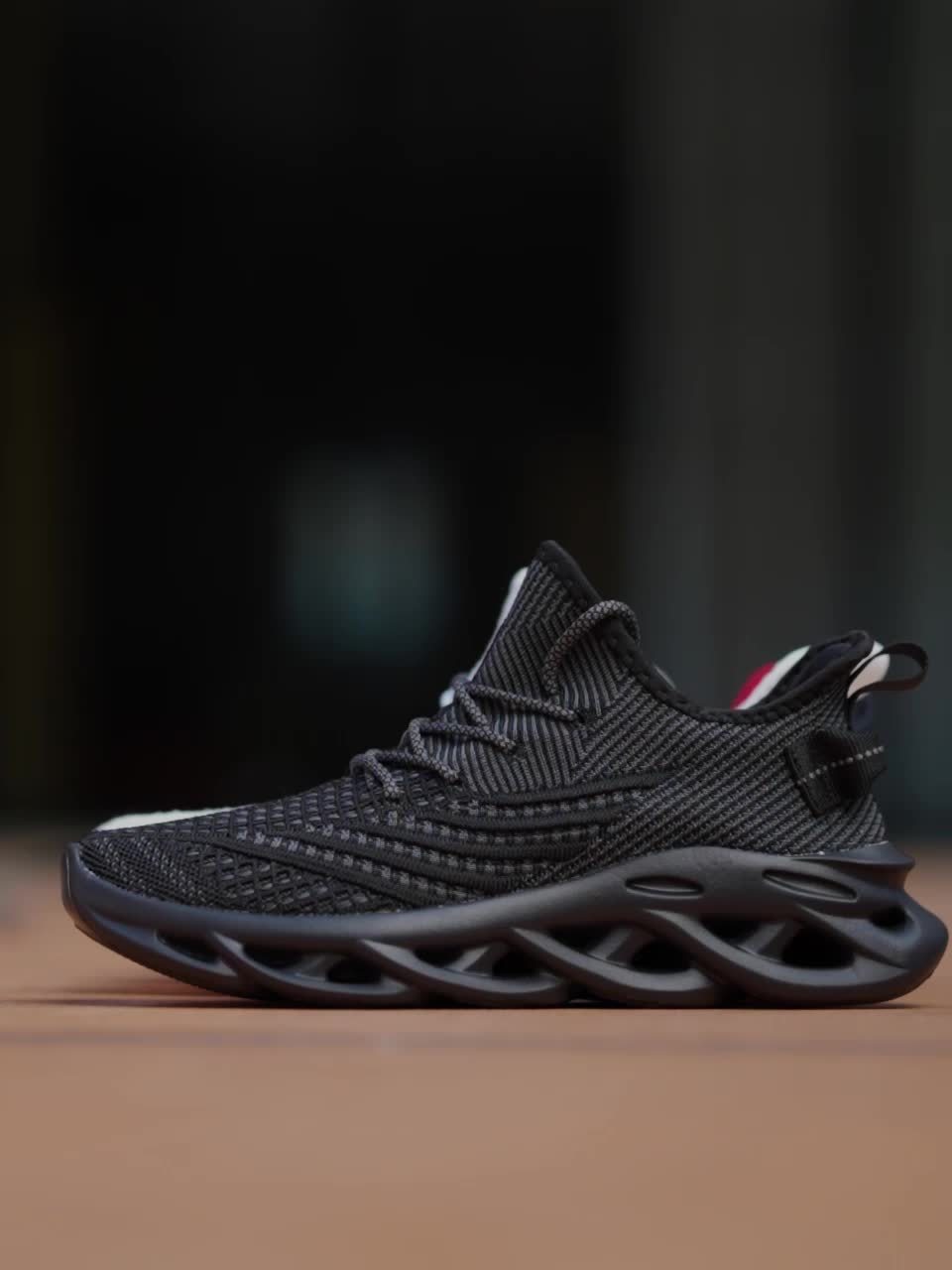Breathable Knit Sneakers - Summer Height-Boosting Running Shoes | Fashionable & Casual Lace-Up Athletic Footwear for Men and Women | Durable EVA Sole | Perfect for Outdoor Activities | Black, White, Red, Summer Running Shoes|