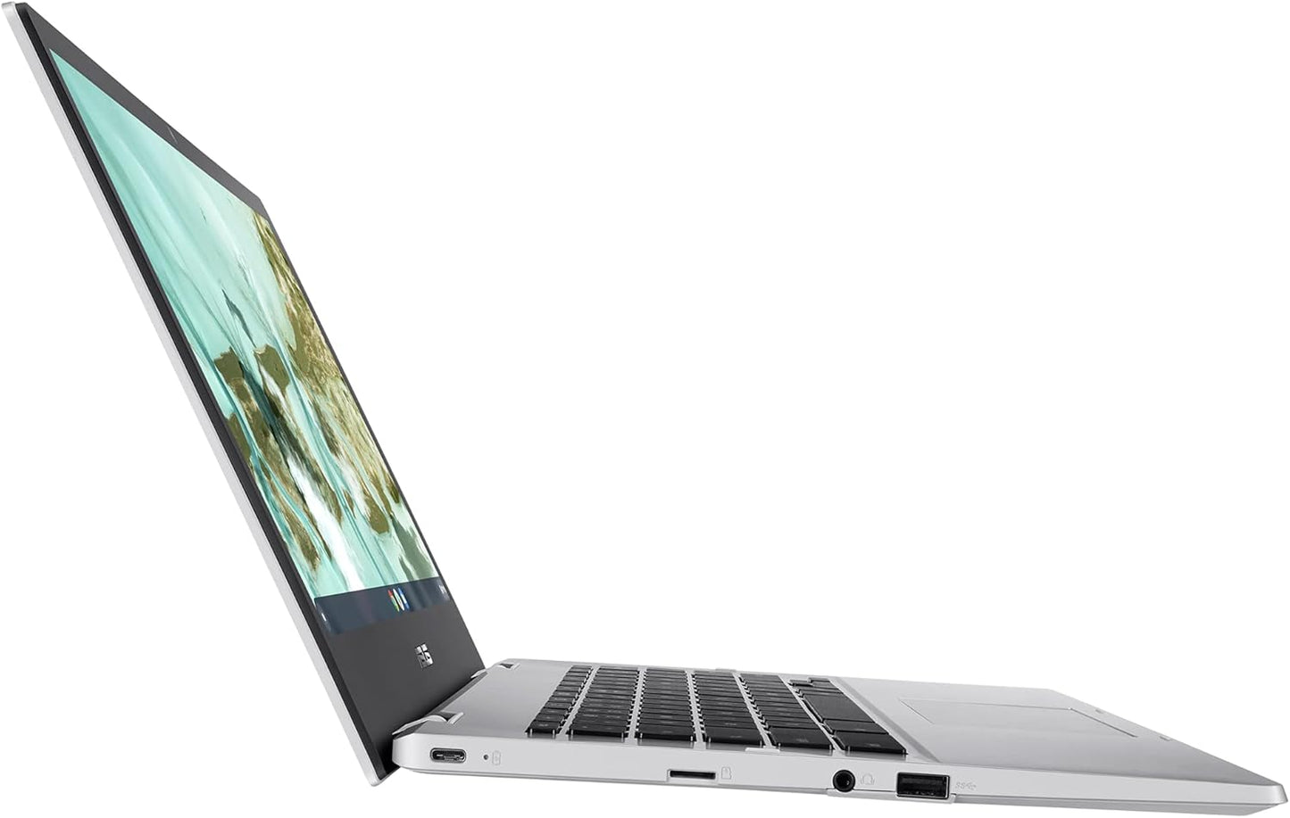 ASUS Chromebook CX1, 14" FHD, Intel® Celeron N4500 Processor, 64GB Storage, 4GB RAM, Chromeos, Transparent Silver, CX1400CKA-AS44F