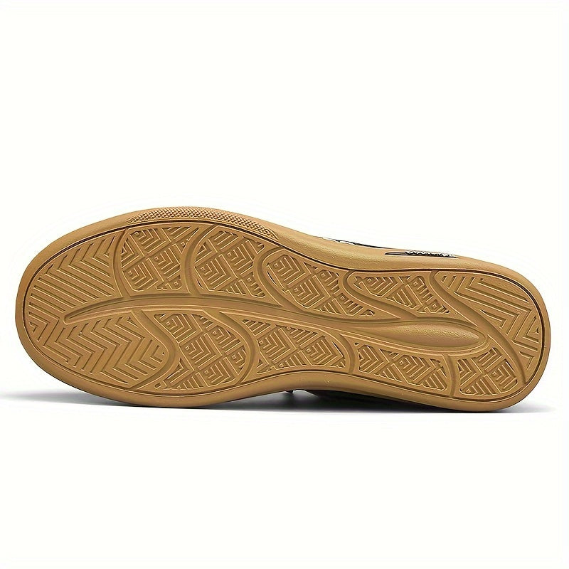 Men's Vintage Old School Style Sneakers, Comfy Non Slip Durable Canvas Breathable Shoes, Men's Footwear
