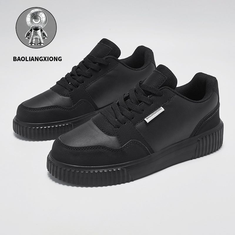 Retro Black Casual Sneakers Thick White EVA Sole Comfortable Fit