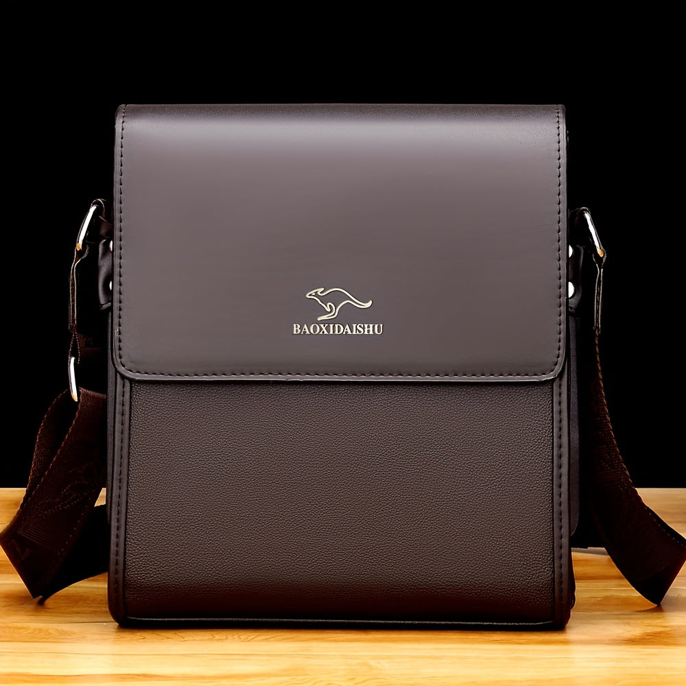 KADIDAISHU Men'S Business Messenger Bag - Black Crossbody with Adjustable Strap, Multiple Compartments for Daily Commute Casual Use, Crossbody Ba