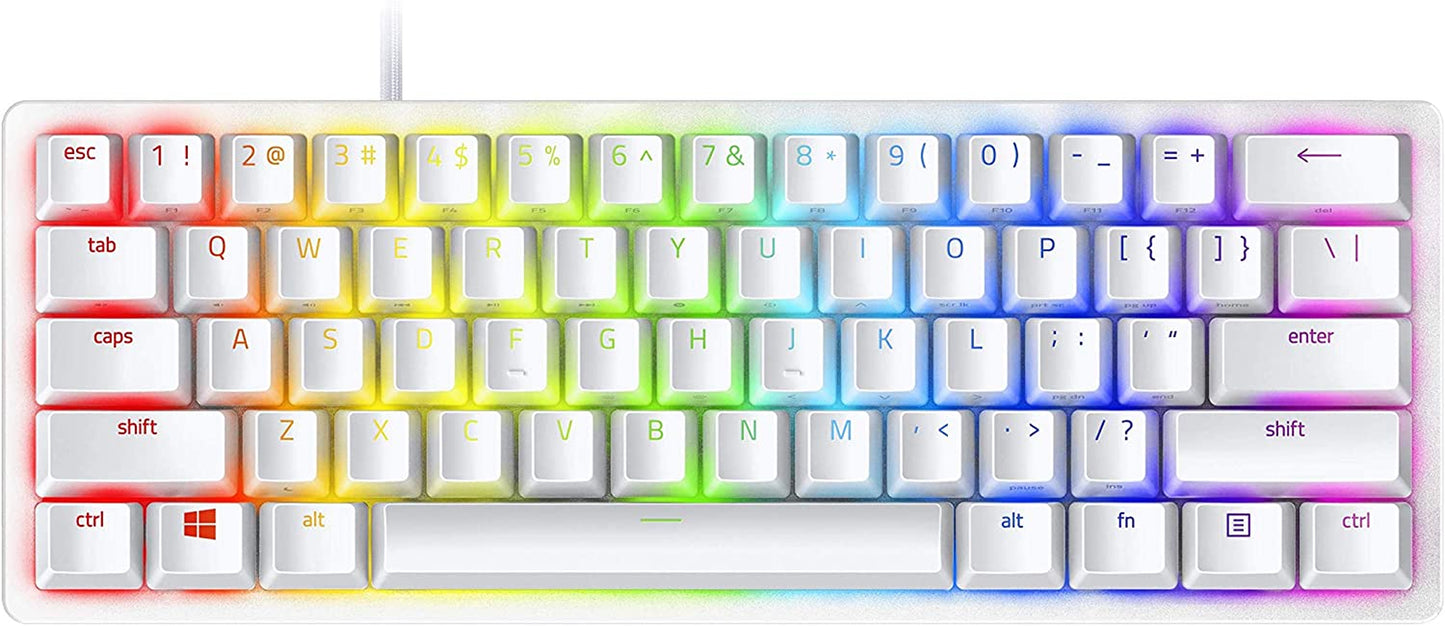 Razer Huntsman Mini 60% Gaming Keyboard: Fast Keyboard Switches - Clicky Optical Switches - Chroma RGB Lighting - PBT Keycaps - Onboard Memory - Snap Tap - Black