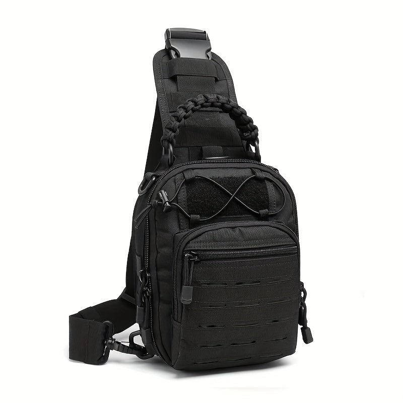 Versatile EDC Crossbody Bag - Lightweight, Multi-Pocket Travel Chest Pack with Zip Closure for Outdoor Adventures