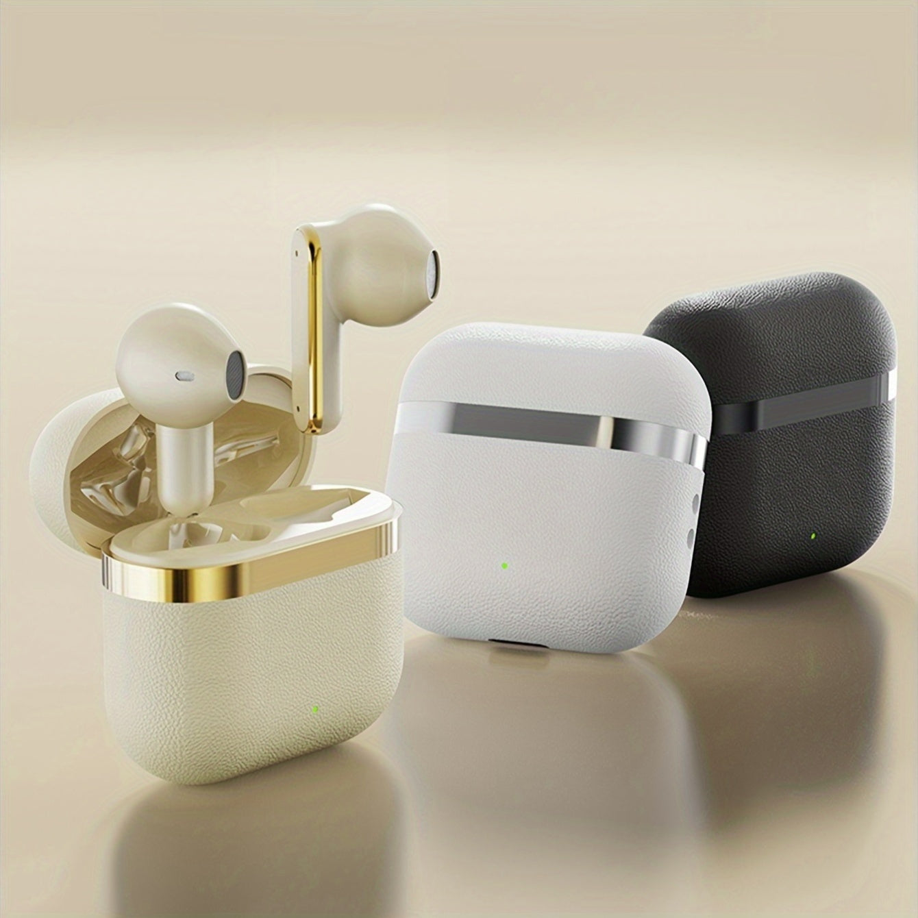 NEW SENYANG True Wireless Semi-In-Ear Headphones - 9D HIFI Stereo HD Calling, Rechargeable Lithium Battery, Touch Control, Condenser Microphone, Compatible with Android & iPhone, No Noise Control, Semi-Open Back Earcup Design