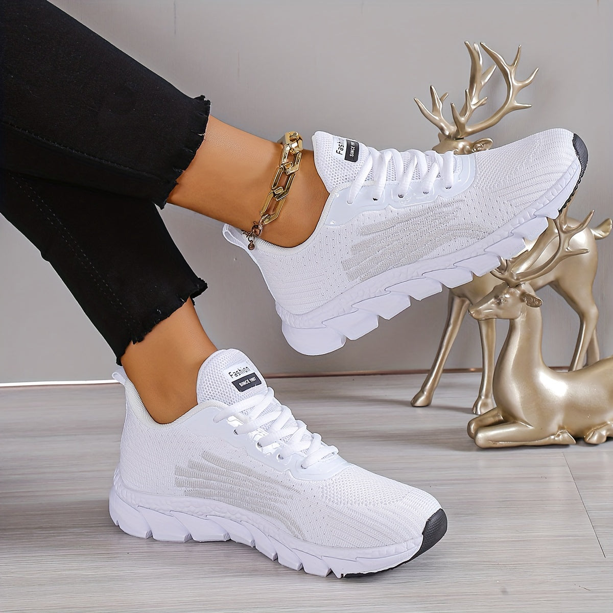 Women's Casual Mesh Breathable Running Shoes, Lightweight Soft Soled Outdoor Travel Sneakers