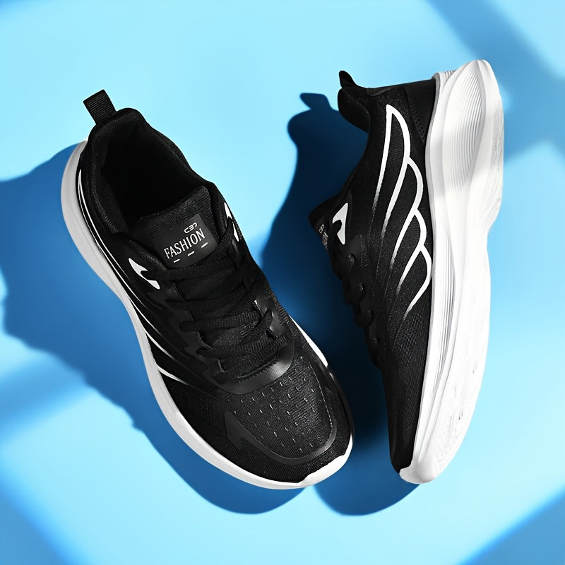 2025 New Arrival Men'S White Red Sneakers - Breathable Mesh, Soft Bottom, Casual Sports Shoes for Running Daily Wear, Casual Athletic Shoes Modern Casual Shoes Breathable Upper, Running Shoes