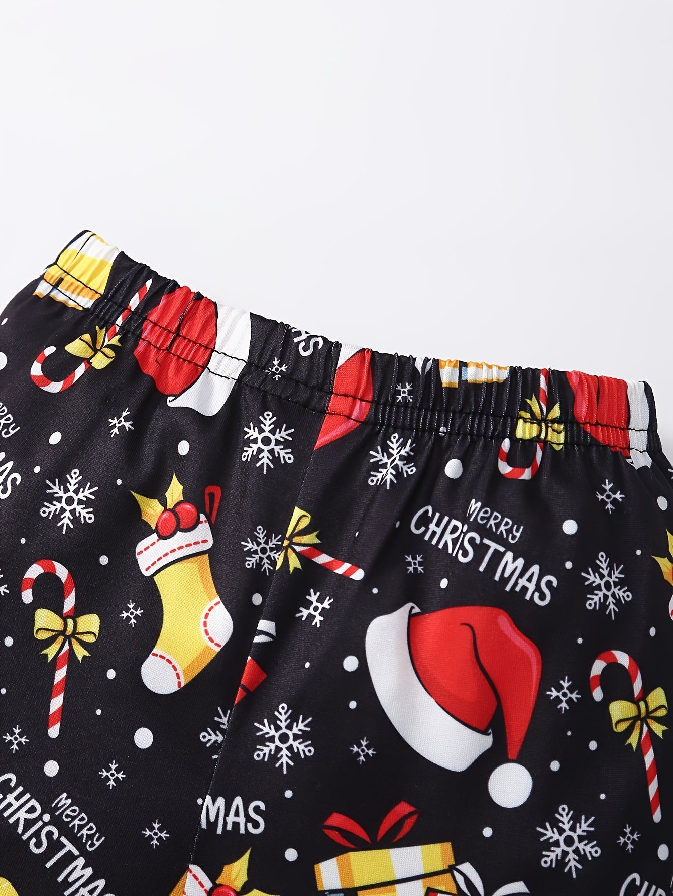 2 հատ եղջերուի ասեղնագործված երկար թևքերով զգեստներ + Սուրբ Ծննդյան գլխարկի նվերների տուփ՝ պատահական, լիարժեք տպագրությամբ կողքից պատրաստված տաբատների հավաքածու՝ աղջիկների համար, գեղեցիկ երեկույթի հանդերձանք, բացօթյա օգտագործման համար