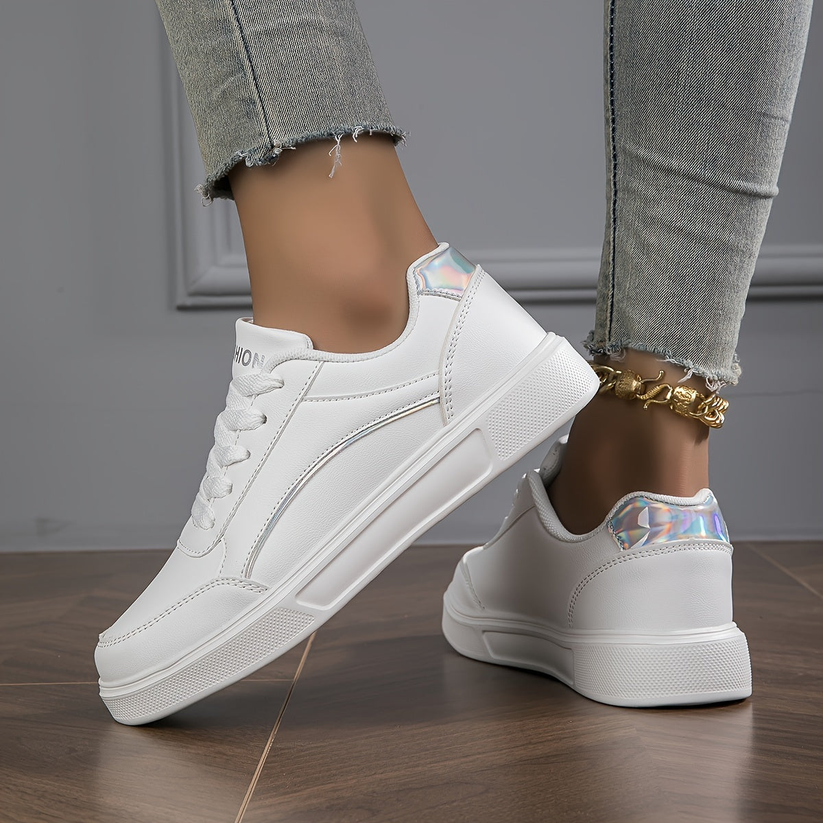 Women's Trendy Skate Shoes, Casual Lace Up Outdoor Shoes, Comfortable Low Top Sport Shoes