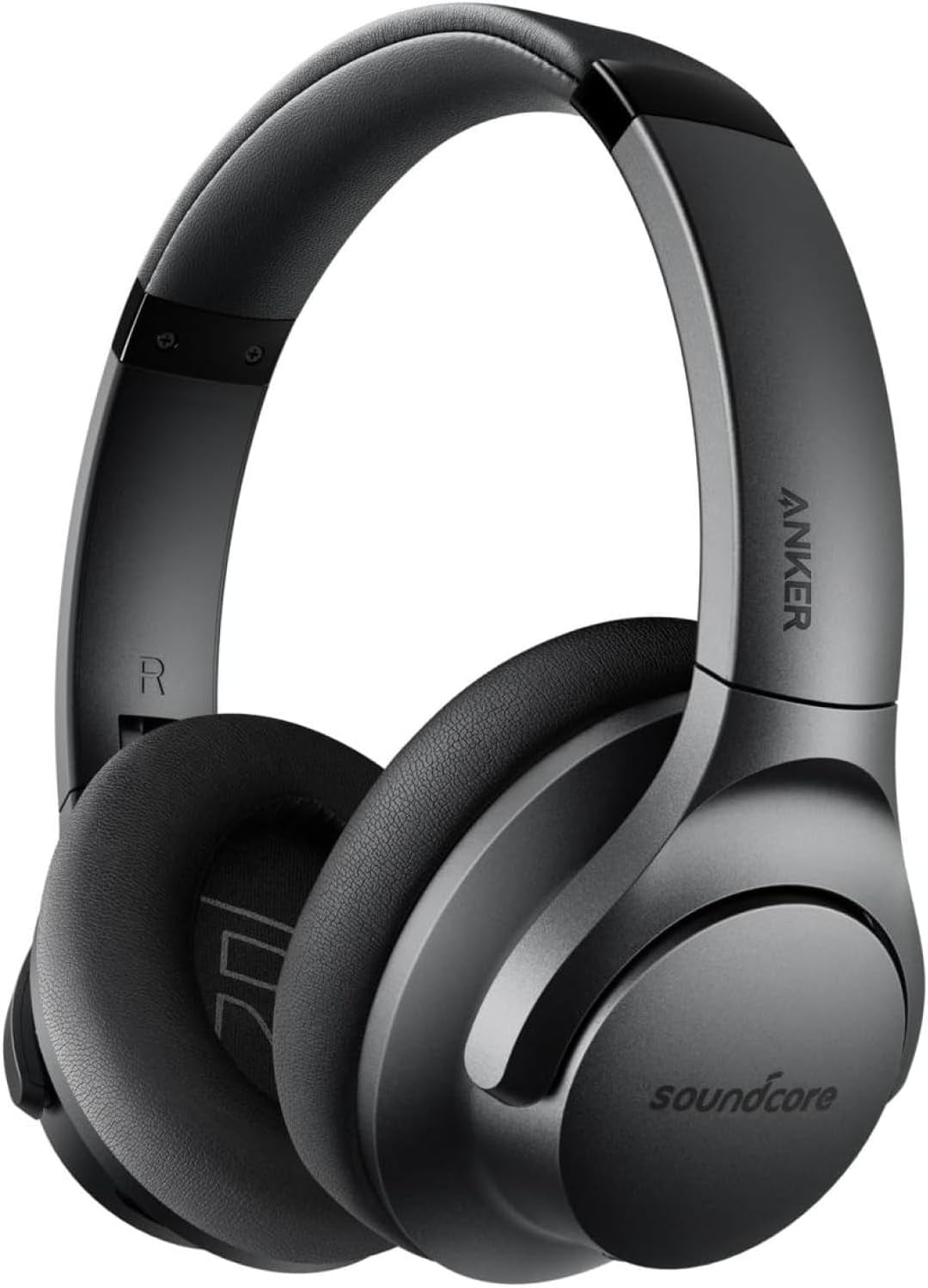 Soundcore Anker Life Q20 Hybrid Active Noise Cancelling Headphones, Wireless over Ear Bluetooth Headphones, 60H Playtime, Hi-Res Audio, Deep Bass, Memory Foam Ear Cups, Travel, Office, USB-C Charging