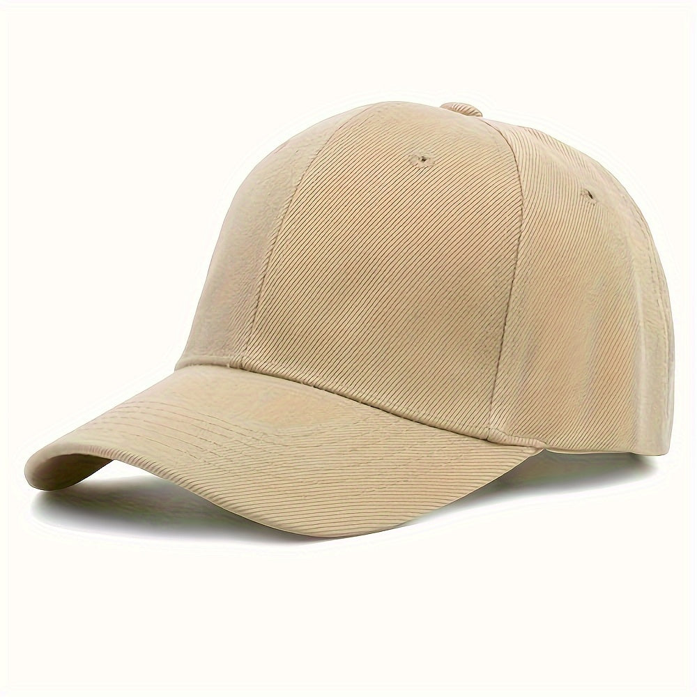 Solid Color Sun Protection Casual Sun Hat, Adjustable Baseball Cap, Curved Brim Fashion Outdoor Dad Hat For Women & Men
