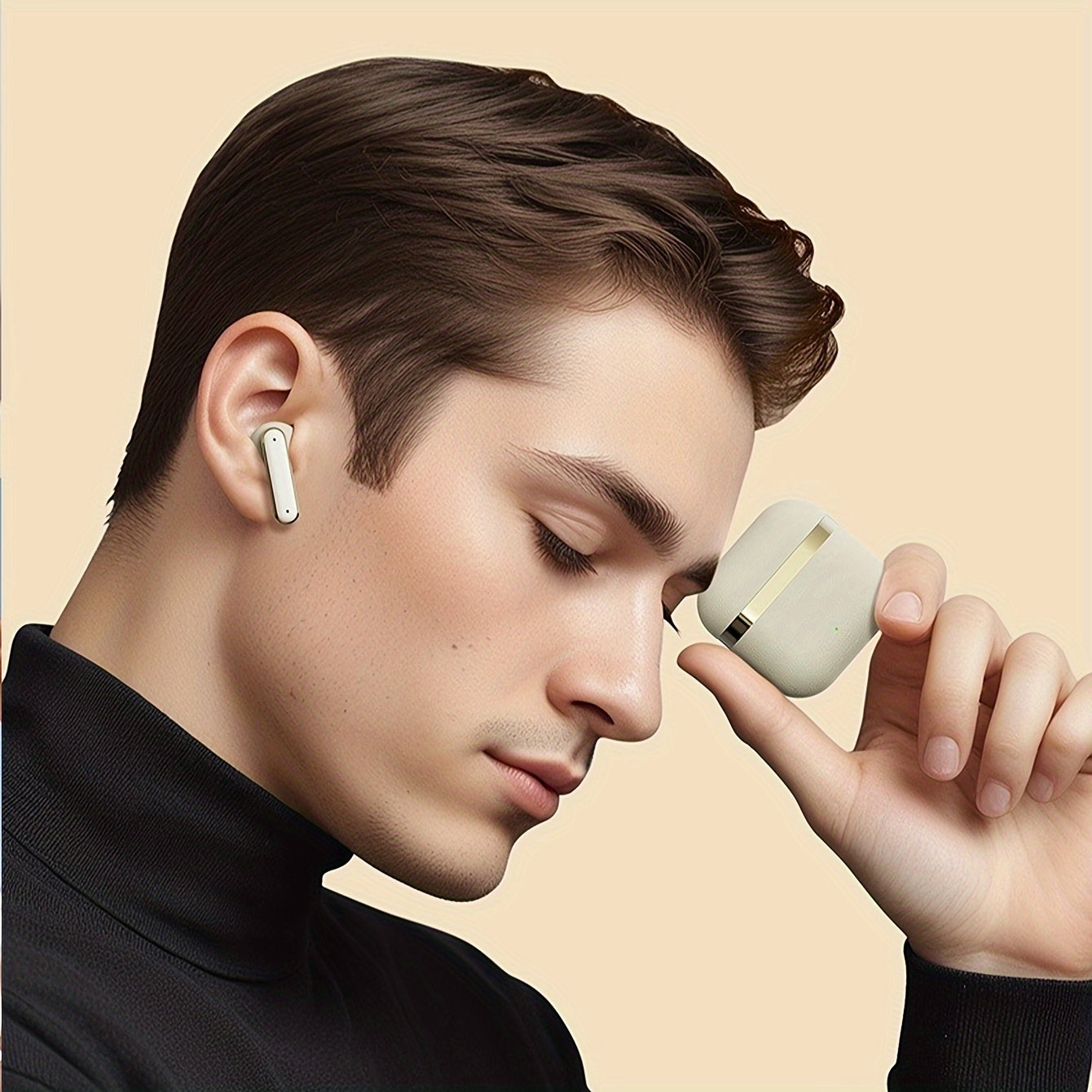 Նոր դիզայն True Wireless Music Semi-in-Ear ականջակալներ սպորտի համար, կոմպակտ ականջակալներ՝ TWS 9D HIFI ստերեո ձայնով, HD զանգով և Dolby Stereo-ով: Համատեղելի է Android-ի և Iphone-ի հետ երաժշտության և հեռախոսազանգերի համար: