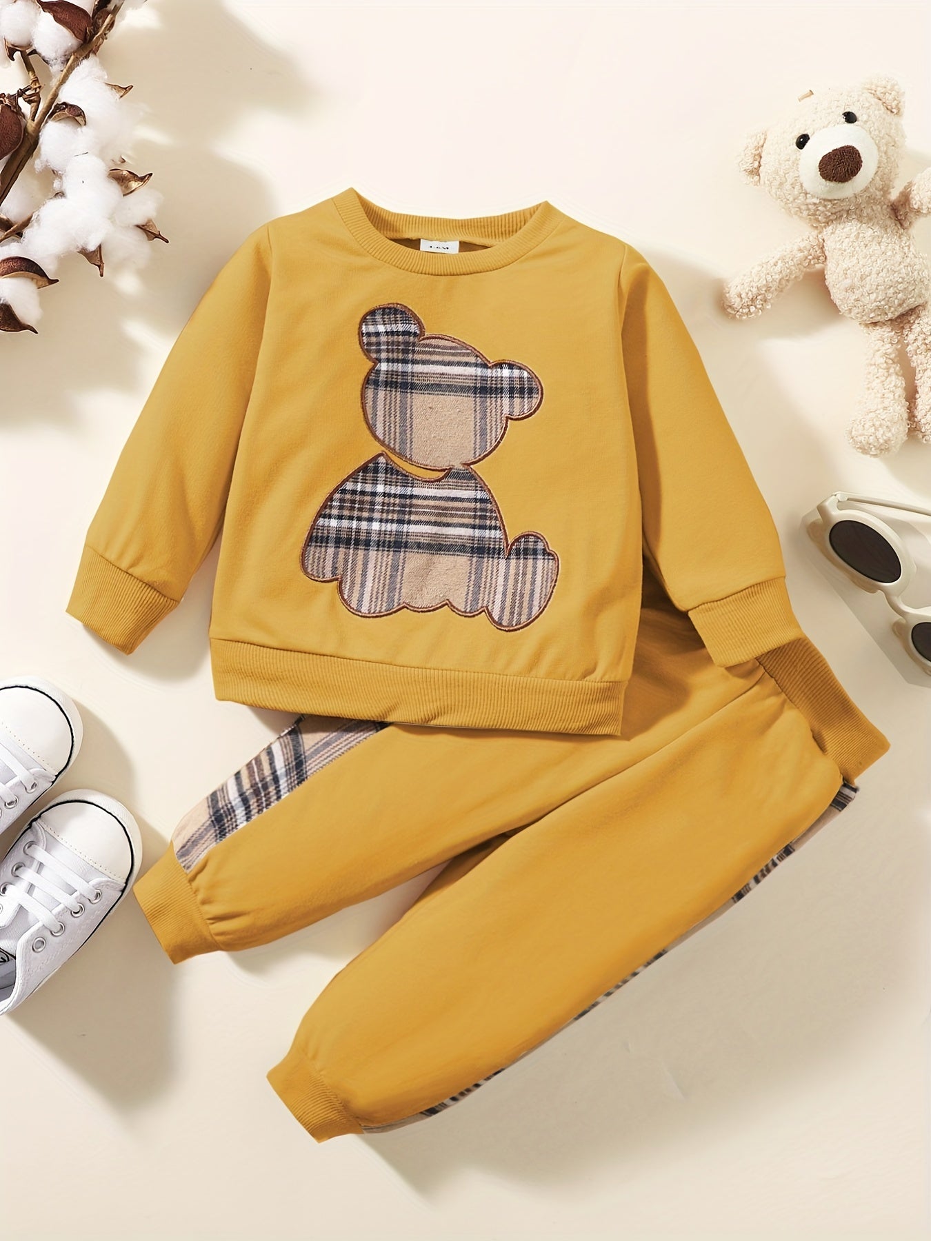 Toddler Baby Boy Clothes Outdoor Set Long Sleeve Sweatshirt Top Casual Pants Fall Winter Outfit Sweatsuit