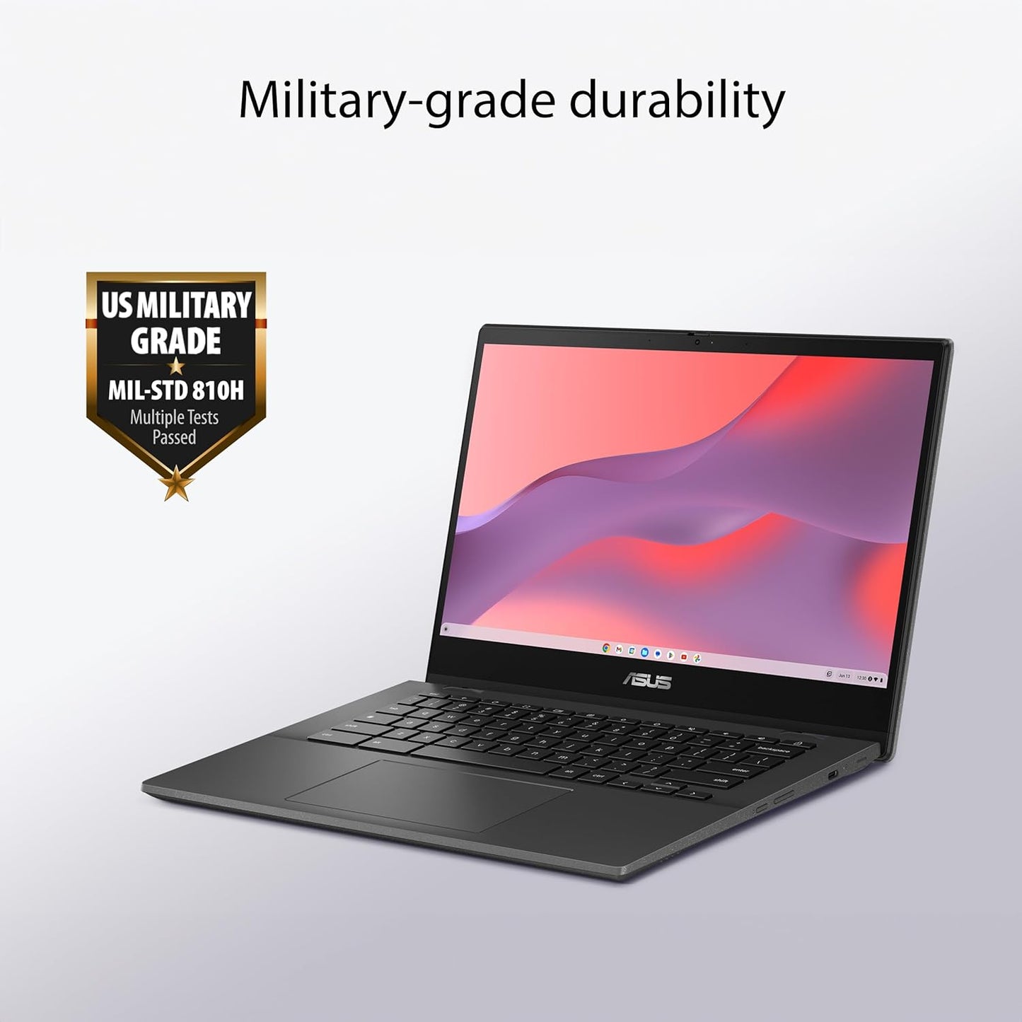 ASUS Chromebook CM14 Laptop, 14" HD Anti-Glare Display (1366X768), Mediatek Kompanio 520, 4GB RAM, 64GB Emmc, Chromeos, Gray, CM1402CM2A-DS44, Gravity Grey