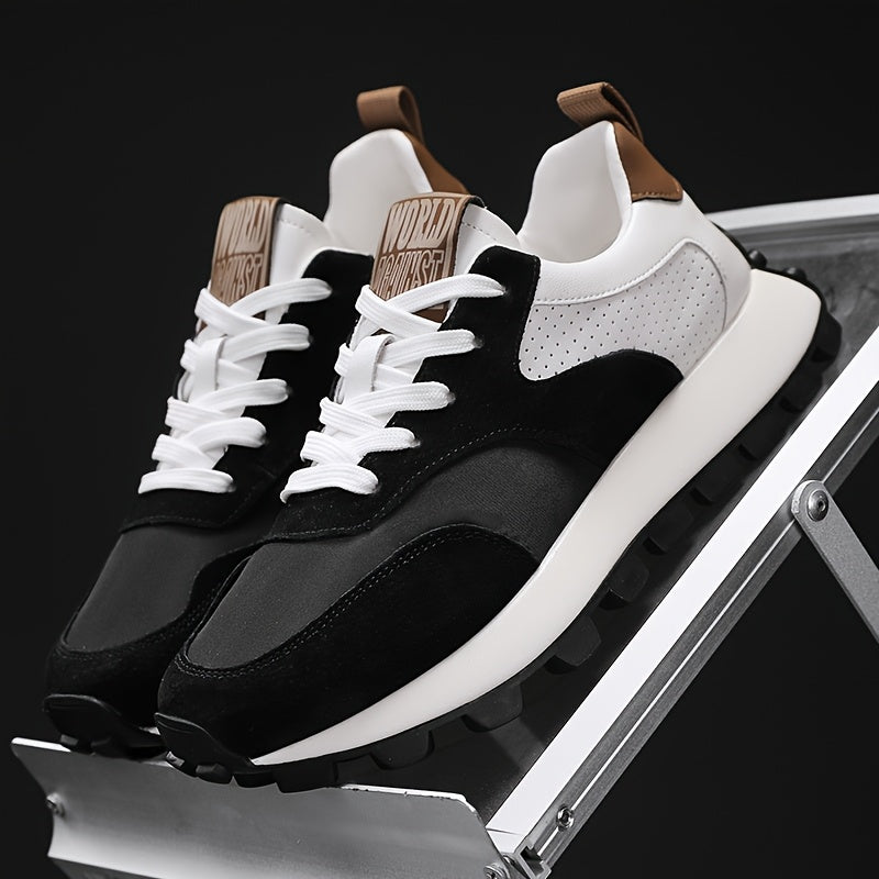 Men'S Casual Fashion Sneakers - Versatile Stylish Dad Shoes with Rubber Sole, Lace-Up, Round Toe, Low Top Design for Outdoor, Hiking Everyday Wear, Hiking Footwear Modern Sneakers Durable Rubber Sole