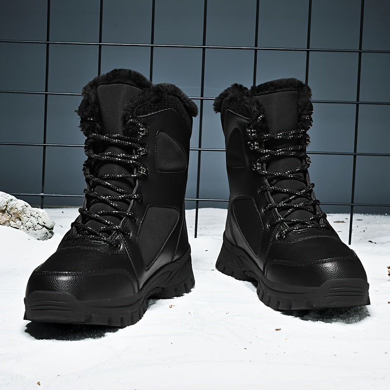 Winter Couple Hiking Boots, Women'S Snow Boots with Plush Lining - Non-Slip Rubber Sole, Suitable for Outdoor Activities Such As Mountaineering, Hunting, And Trekking, Hiking Gear for Men, Men'S Snow Boots, Men'S Winter Shoe,
