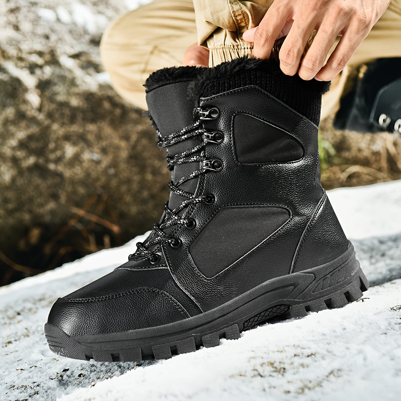Winter Couple Hiking Boots, Women'S Snow Boots with Plush Lining - Non-Slip Rubber Sole, Suitable for Outdoor Activities Such As Mountaineering, Hunting, And Trekking, Hiking Gear for Men, Men'S Snow Boots, Men'S Winter Shoe,