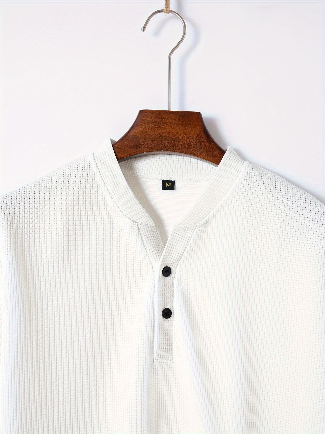 Men's Solid Waffle Stand Collar Short Sleeve Golf Shirts, Casual Style Slight Stretch Regular Fit Summer Tops, Summer Golf Shirts