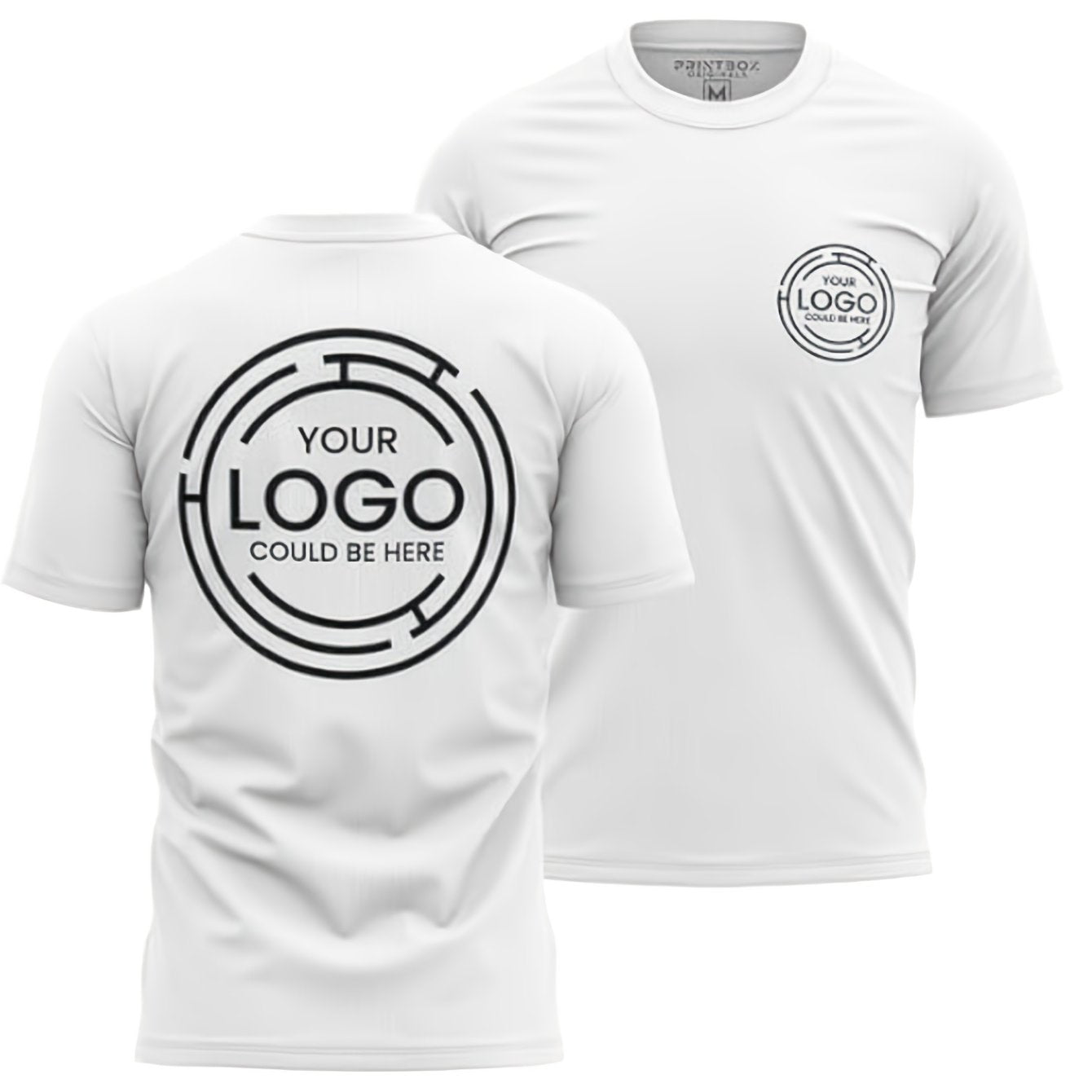 2pcs Men's Quick-Dry T-Shirts - Moisture-Wicking Breathable Gym Shirts with Custom Logo Print, Regular Fit Round Neck for Workout Casual Wear, Workout Shirts, Durable Sportswear