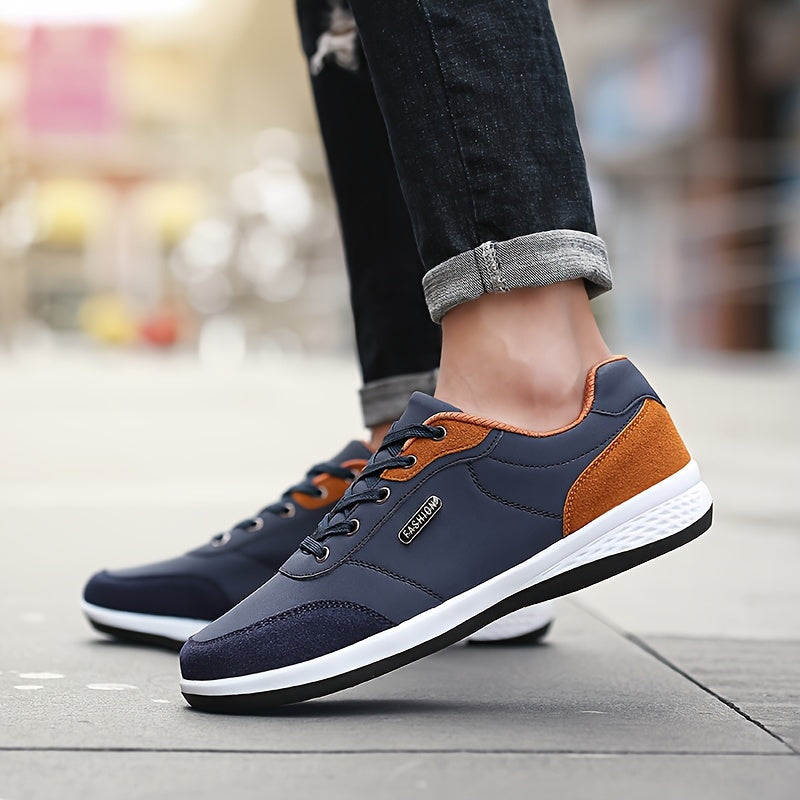 FAYWELLME Unisex Casual Sneakers, Breathable Low Top Lace-up Shoes, Solid Color All-Season Sports Running Shoes with MD Sole, Fabric Inner & Insole, Plain Toe