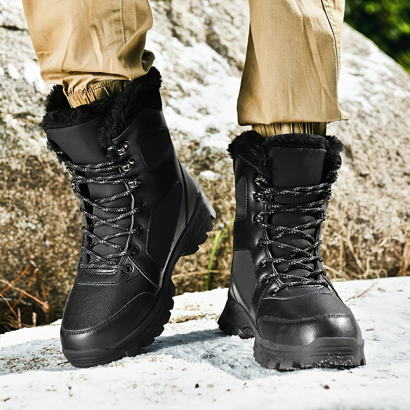 Winter Couple Hiking Boots, Women'S Snow Boots with Plush Lining - Non-Slip Rubber Sole, Suitable for Outdoor Activities Such As Mountaineering, Hunting, And Trekking, Hiking Gear for Men, Men'S Snow Boots, Men'S Winter Shoe,
