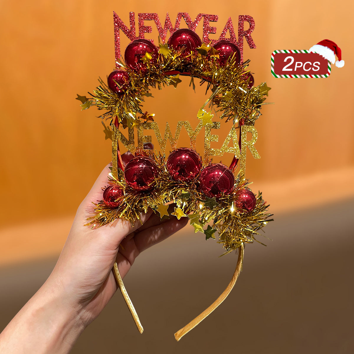 1/2pcs New Year Style, New Year Slogan Decorated Star Headband, Simple and Cute, Suitable for New Year's Eve Events, Parties, and Gatherings, Enhances Festive Atmosphere, Recommended as a New Year Gift Hair Accessory, Festive