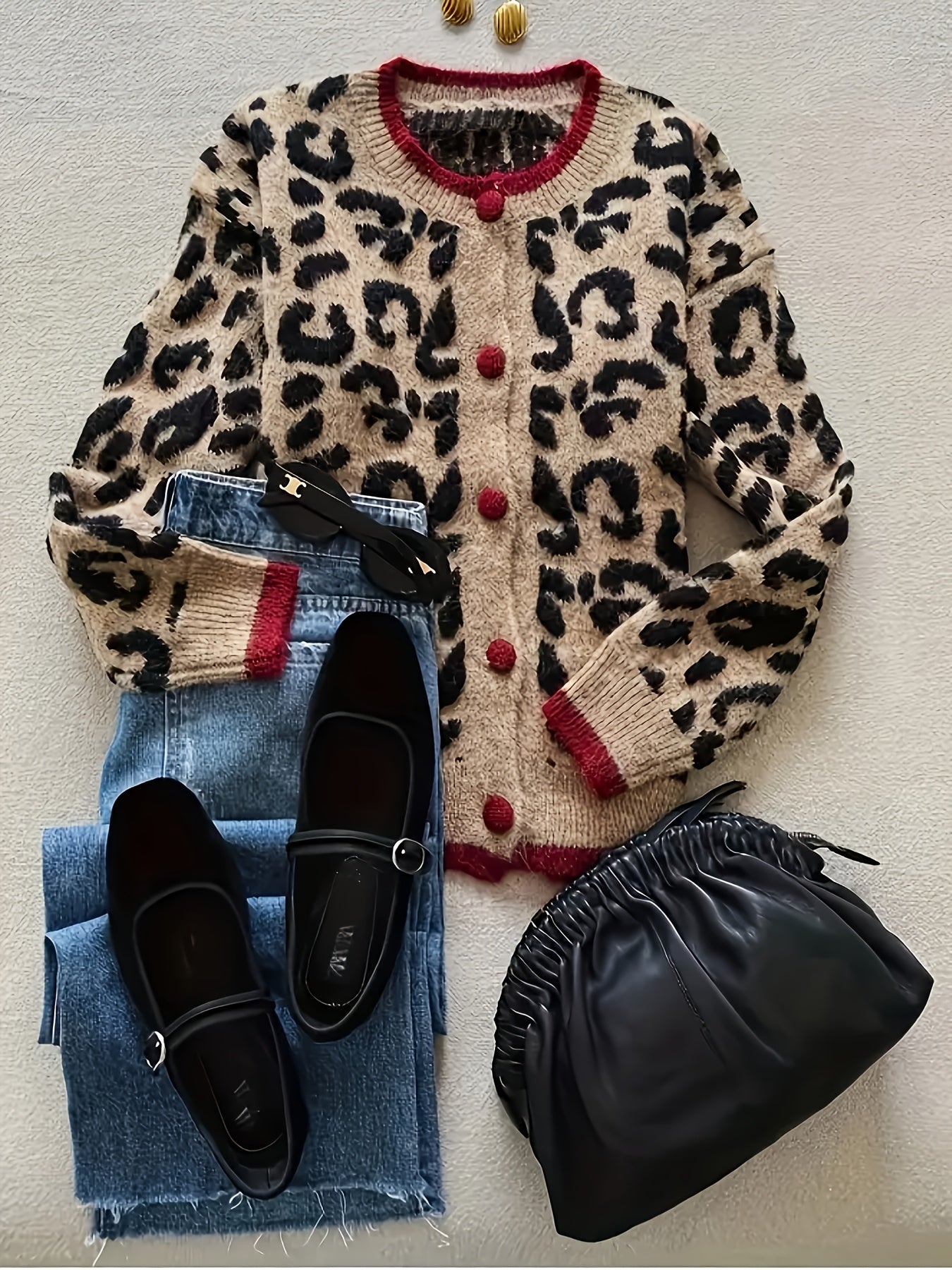 Chic Leopard Print Cardigan