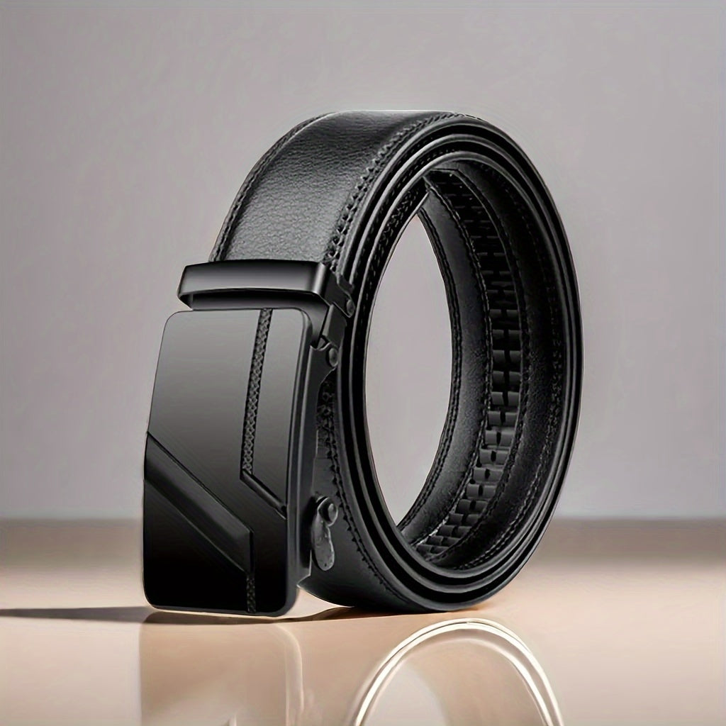 Business Men's Belt Black Automatic Buckle Fashion Belt Casual Men's Suit Belt Accessories