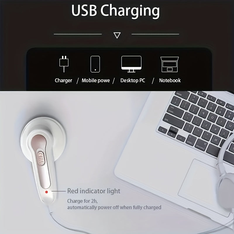 Մաքուր խոզանակով վերալիցքավորվող USB ջնջիչ – գործվածքների արդյունավետ սափրիչ սվիտերների, վերմակների, գորգերի և պաստառագործության համար, շարժական և արդյունավետ մազաթափության գործիք, կնճիռները մաքրող միջոց
