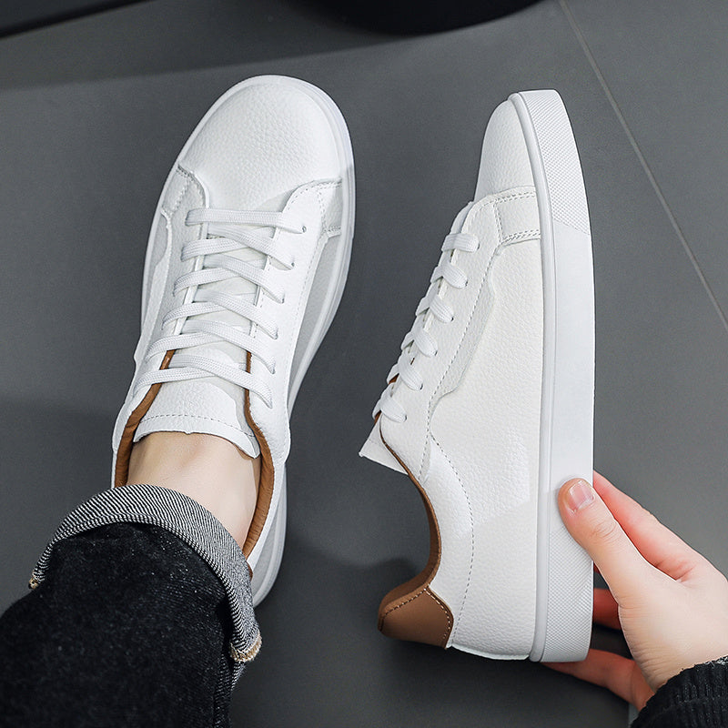 Men's Casual All-Season Sneakers with Rubber Sole and Lace-Up