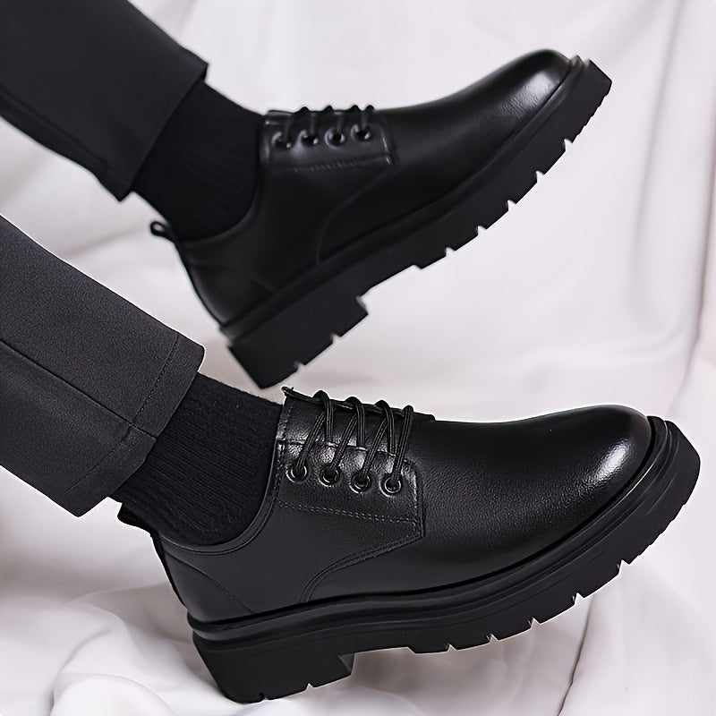 Stylish Men's Casual & Business Shoes - Versatile, Non-Slip, Lace-Up with Soft Sole for All Seasons, Dressy Shoes