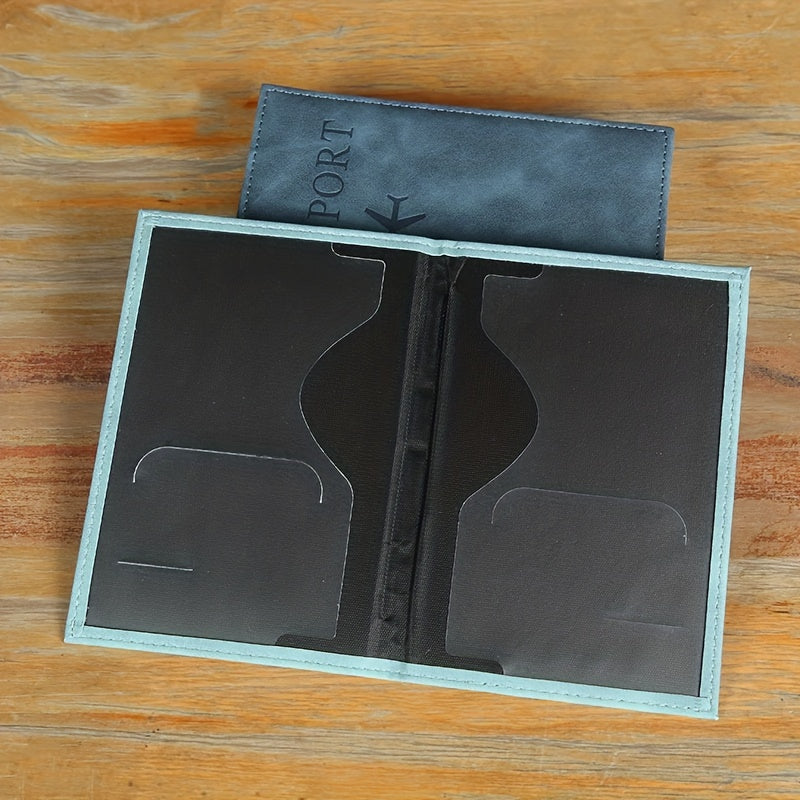 PU Simple Passport Holder Passport Protection Case Ճանապարհորդական անձնագրի ID կրեդիտ քարտի կափարիչ