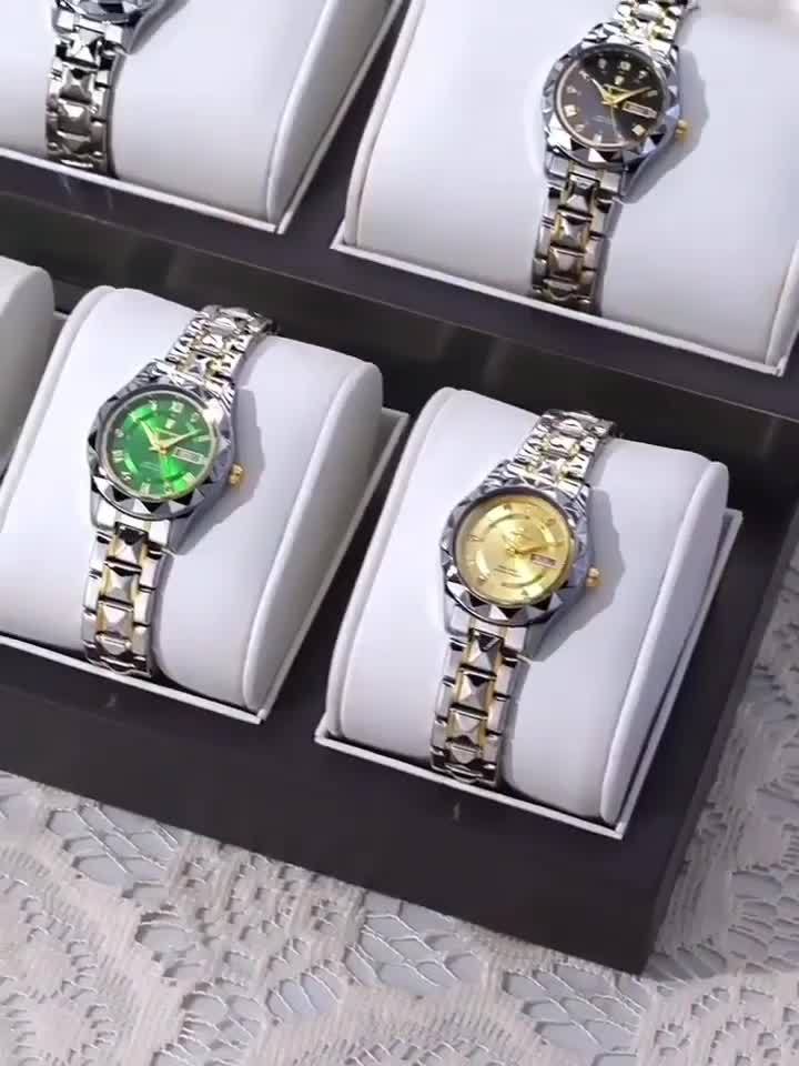 Stainless Steel Women's Luxury Quartz Watch with Date Display, Luminous Hands & High Quality IPX7 - Elegant Casual & Formal Wear, Perfect Gift for Birthdays, Valentine's Day