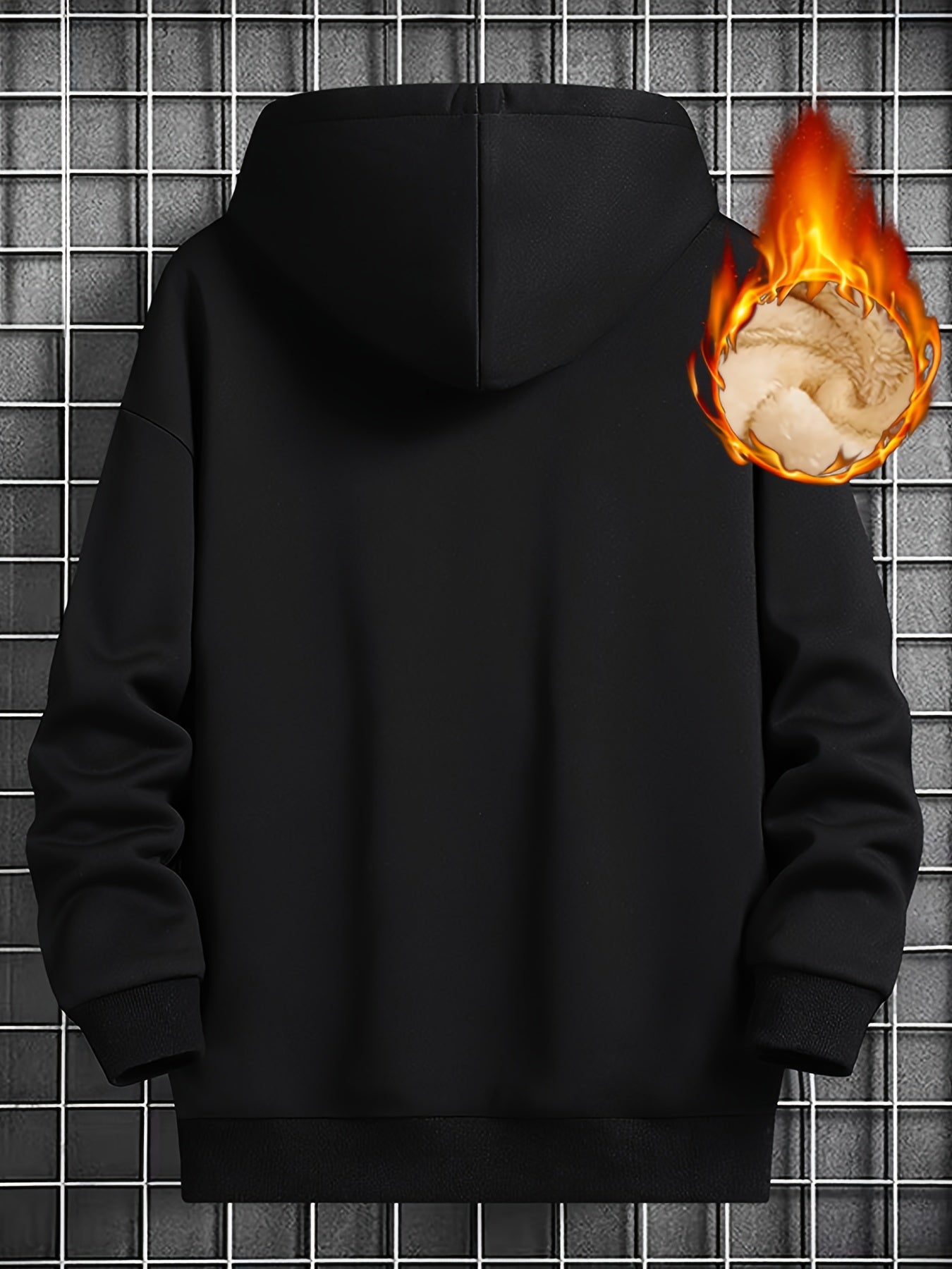 Men's Fleece-lined Cozy Hooded Sweatshirt With Drawstring And Kangaroo Pocket, Men's Hoodie For Winter Outdoor