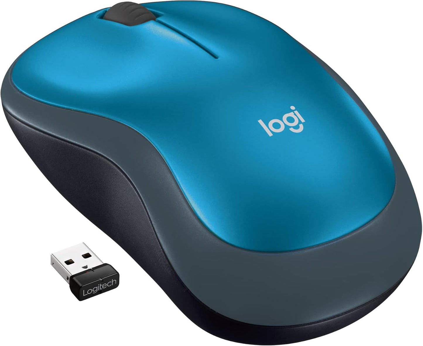 Logitech M185 Wireless Mouse, 2.4Ghz with USB Mini Receiver, 12-Month Battery Life, 1000 DPI Optical Tracking, Ambidextrous Pc/Mac/Laptop - Swift Grey