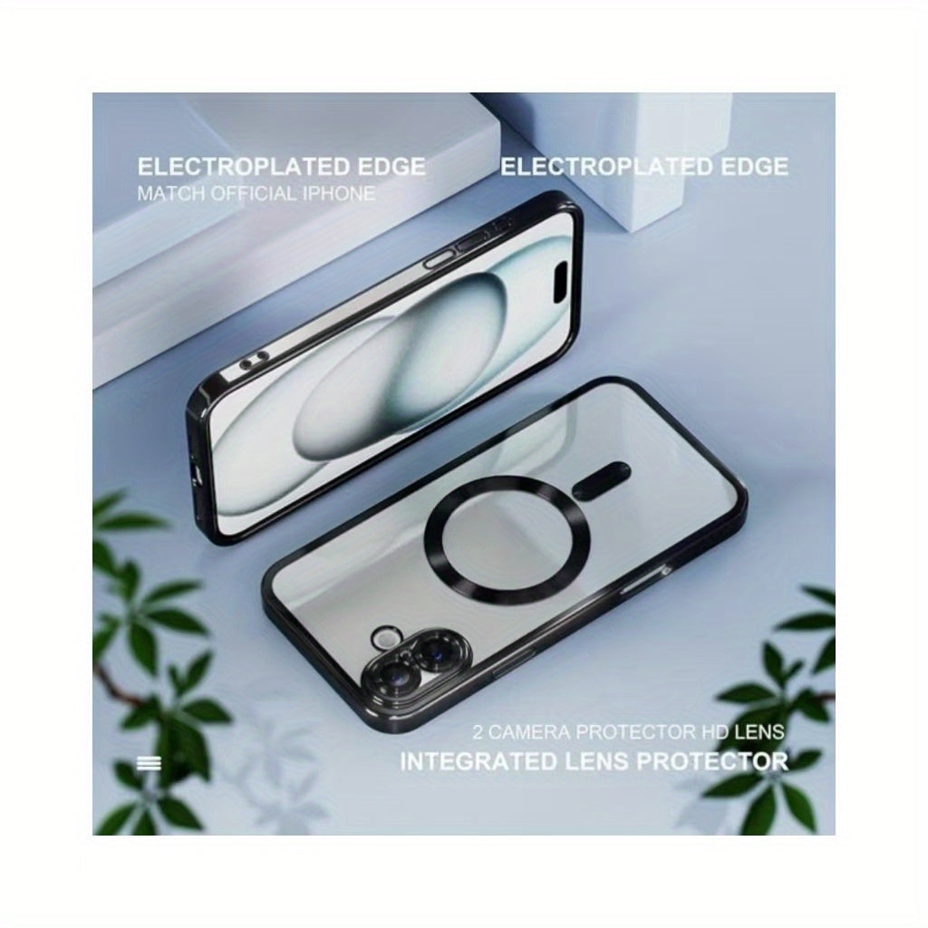Suitable 1pc for iPhone 16 15 14 13 11 7/8/SE2/SE3 13 12 Nini 16 15 14 7/8 Plus 16 15 14 13 12 11 Pro 16 15 14 13 12 11 Max XR X/XS 16e phone case, with built-in camera lens protection film, anti-drop, ultra-thin and soft ele