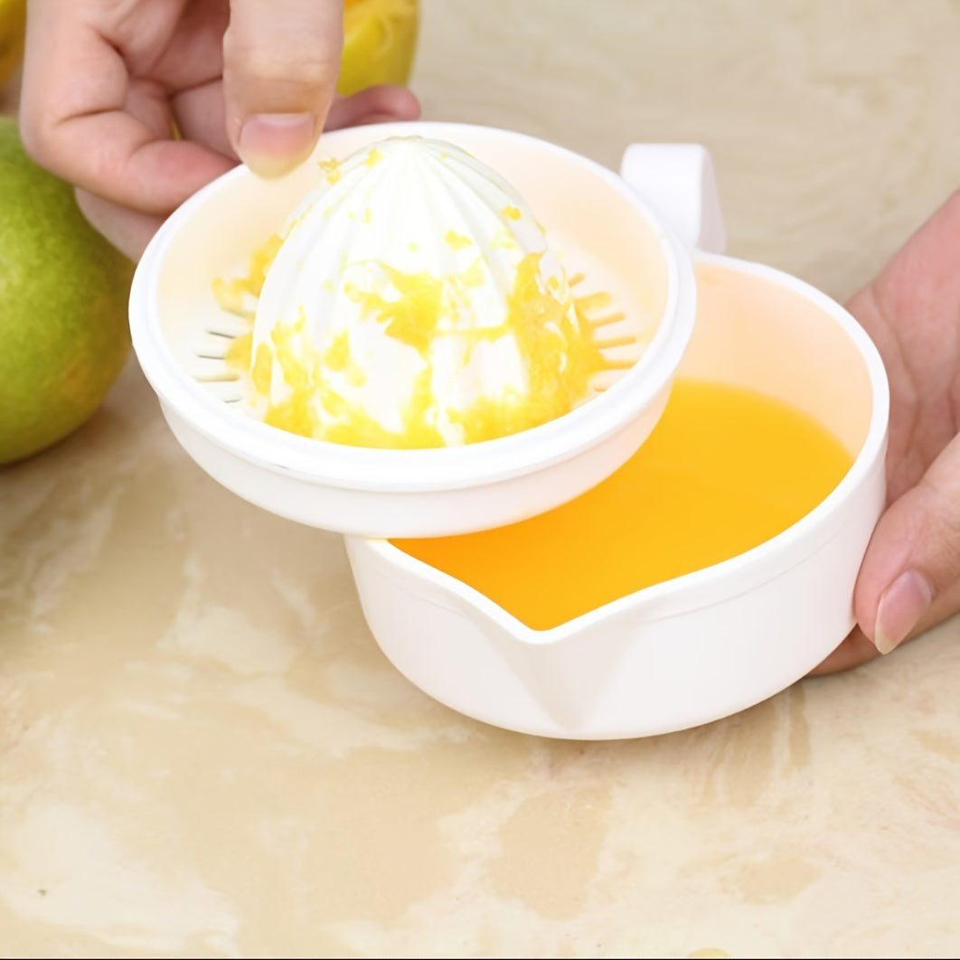 1pc Easy-Squeeze Manual Citrus Juicer - Durable Plastic, Perfect for Lemon & Orange Squeezing - Essential Kitchen Gadget