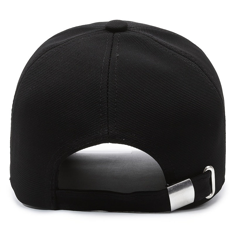 1pc 3D Embroidered Letter Baseball Cap, Soft Polyester Sports Hat, Hand Washable, Adjustable, Breathable, UV Protection, Unisex for Cycling, Golf, Outdoor Activities - Ideal for Holidays