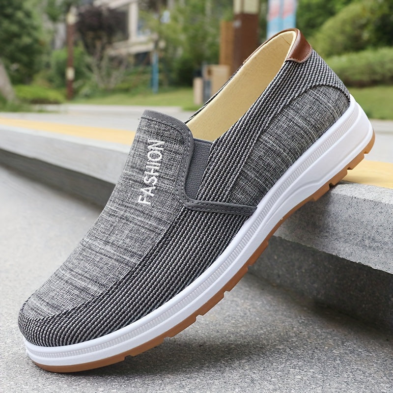 Men's Slip On Low Top Sneakers, All Seasons Outdoor Walking Camping Traveling
