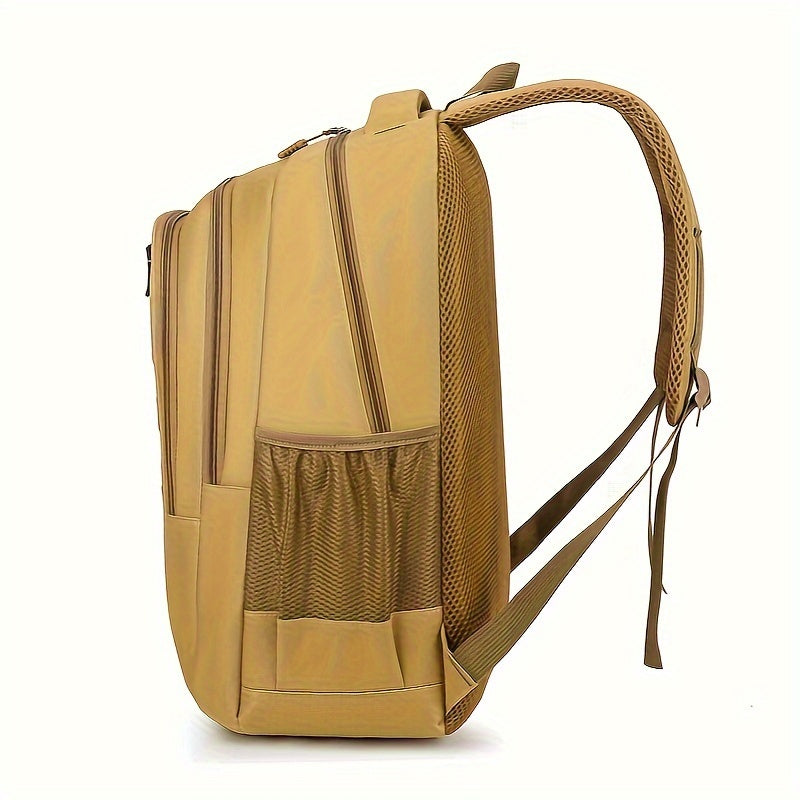 SPORTS Men's Casual Backpack - High-Capacity Camo & Solid Color Options, Durable Nylon, Ideal for Hiking, Travel & Students with Laptop Compartment