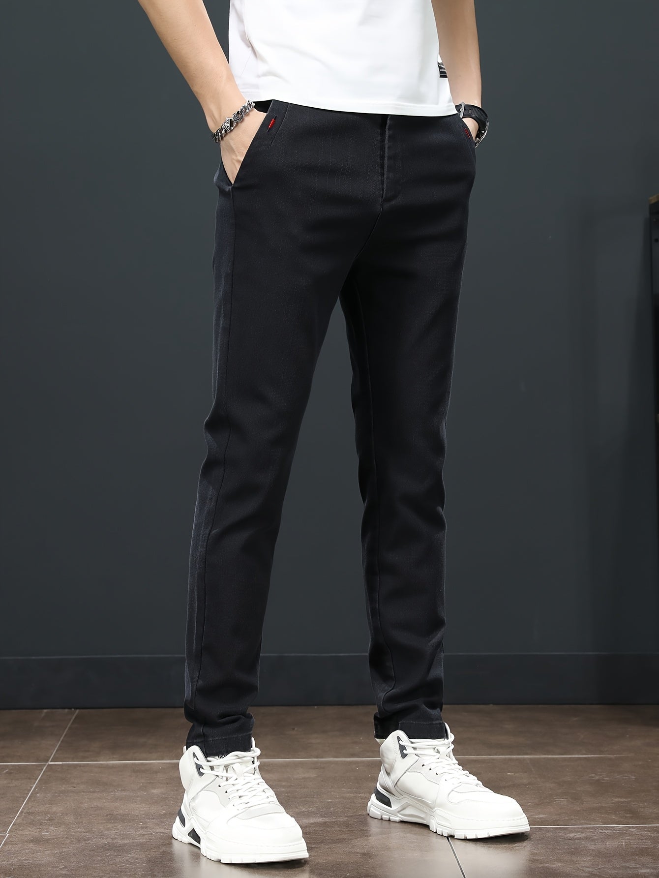 Men'S Spring Casual Trousers, Lightweight Business Outdoor Straight-Leg Pants, Versatile And Stylish for Spring And Autumn, Suitable for Sports And Formal Occasions.
