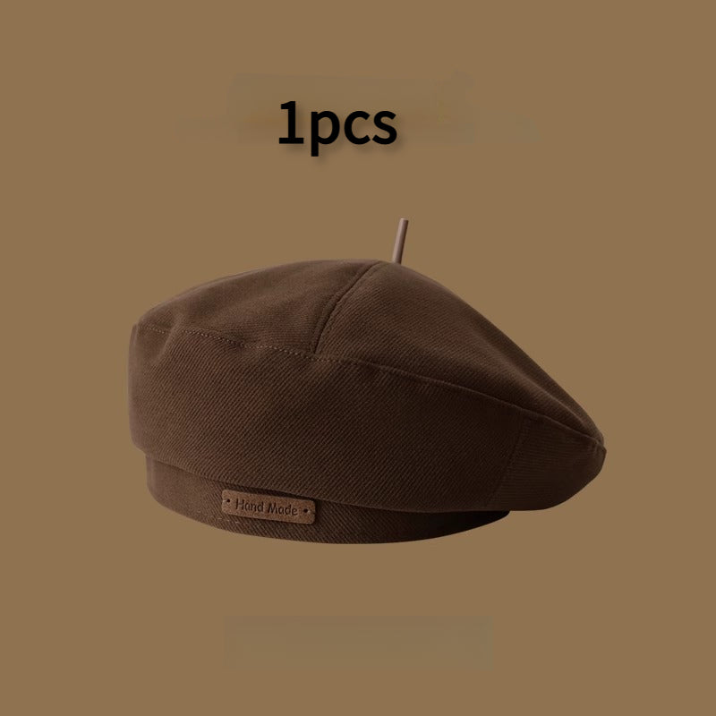 Unisex Lightweight Embroidered Beret Hat for Fall Winter