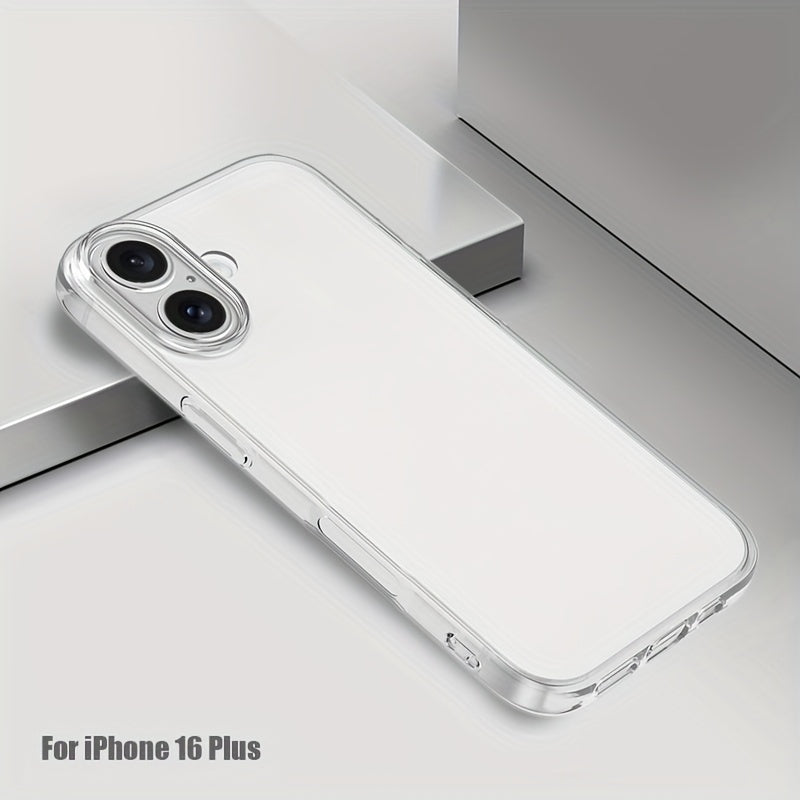 Mobile Phone Case for Iphone 16 Pro Max, Transparent Mobile Phone Case for Iphone 16 Plus, Simple And Thin Protective Case TPU Soft Case