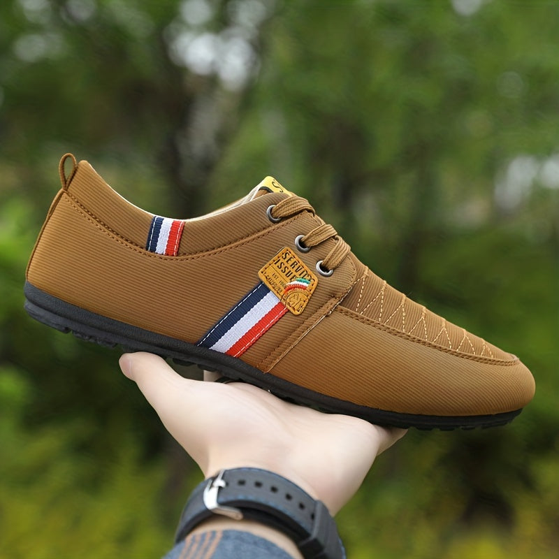 Men's Casual Light Weight Canvas Loafer Shoes, Comfy Breathable Non Slip Durable Shoes For Men's Outdoor Activities