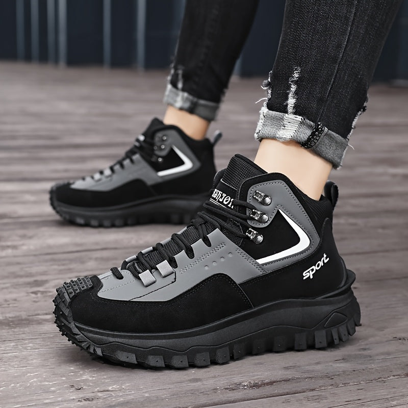 Men's Outdoor Hiking Boots - Breathable PU Upper, Thick Sole, Excellent Traction, Ideal for Mountain Climbing and Trekking | Military Boots | Camping Gear