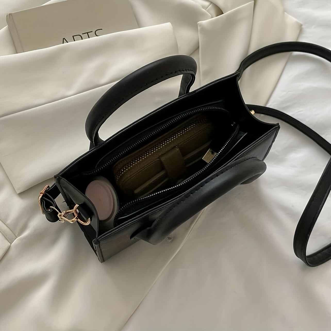 Trendy Square Handbag For Women, Simple Mini Crossbody Bag, Minimalist Top Handle Shoulder Bag Purse