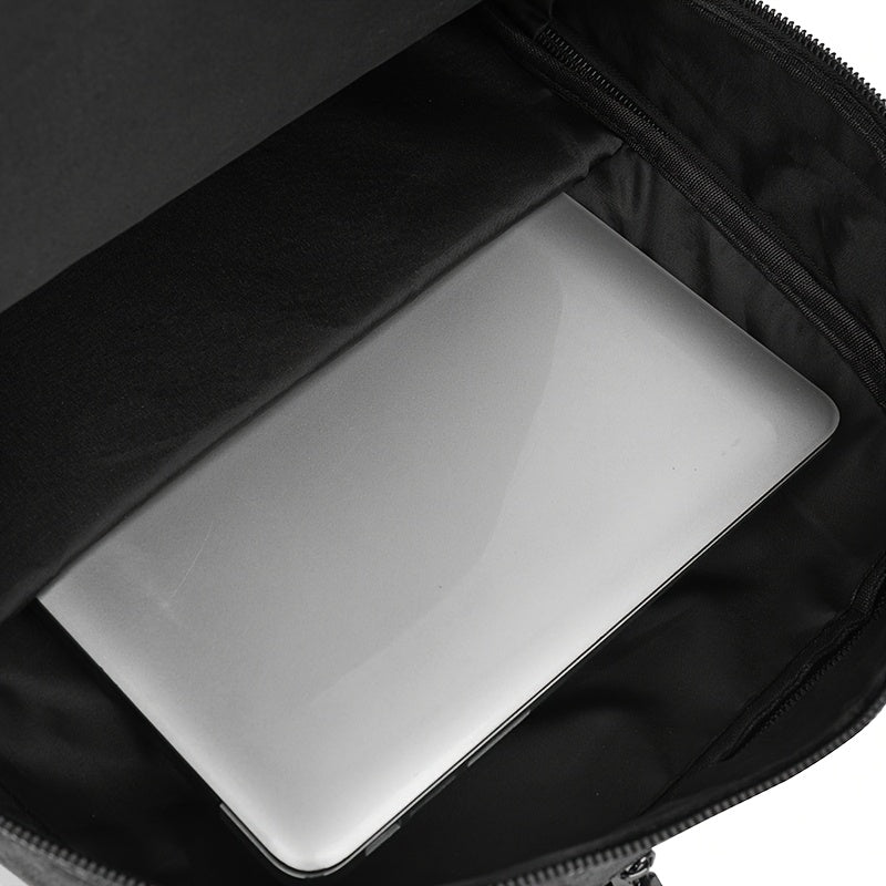 Men's Business Casual Commuter Backpack - Multi-Pocket Convertible Shoulder Bag with Suitcase Attachment, Sleek Minimalist Design for Work Travel Daily Use, Travel Bag